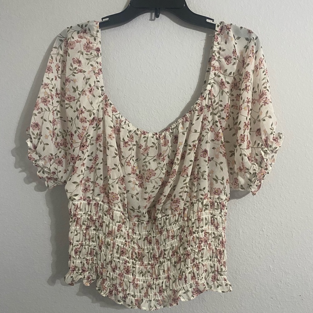 Pink Floral Blouse